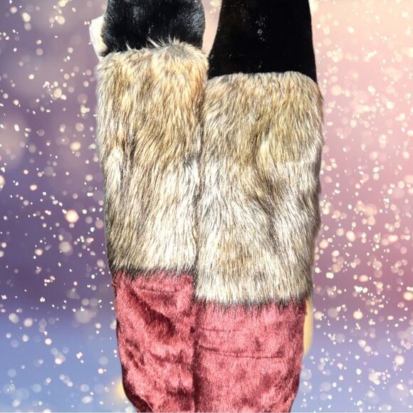 Faux fur tri colored wrap scarf! Nwot - Picture 4 of 5